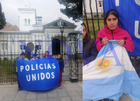 VIDEO | Policías encadenadas frente a la Casa de Gobierno: durísimo mensaje de Roberto "Huevo" Bucarey