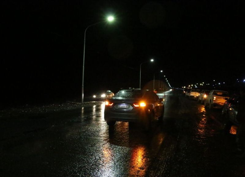 Servicios Públicos inauguró una obra fundamental de alumbrado en la Ruta Complementaria N 20